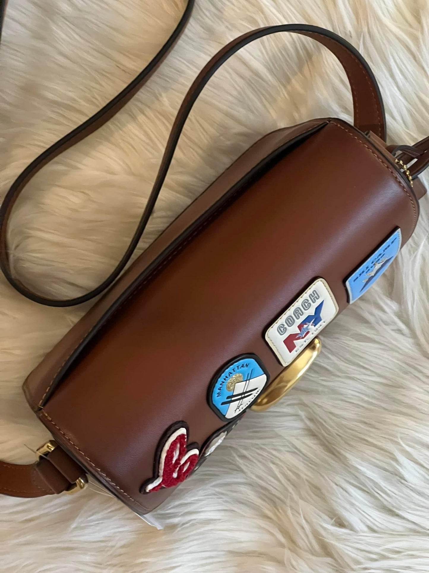 Coach Studio Shoulder Bag 19 with Patches