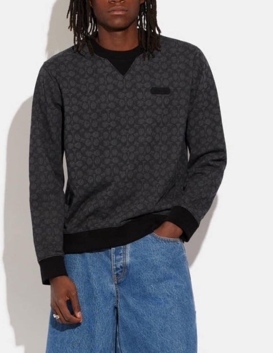 Coach Essential Crewneck In Signature