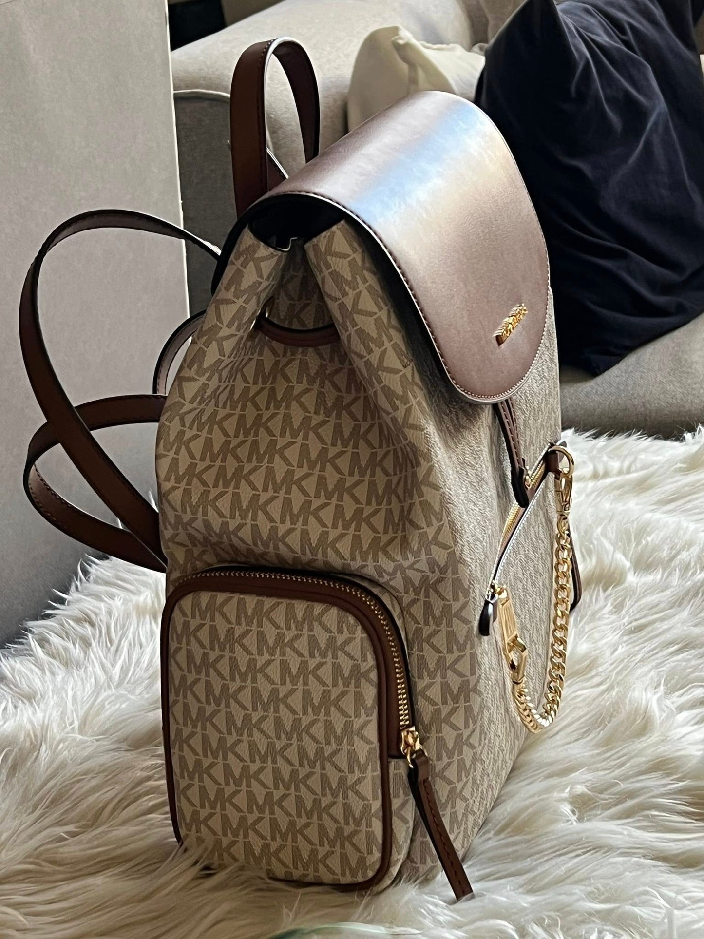 Michael Kors Jet Set Large Logo Backpack