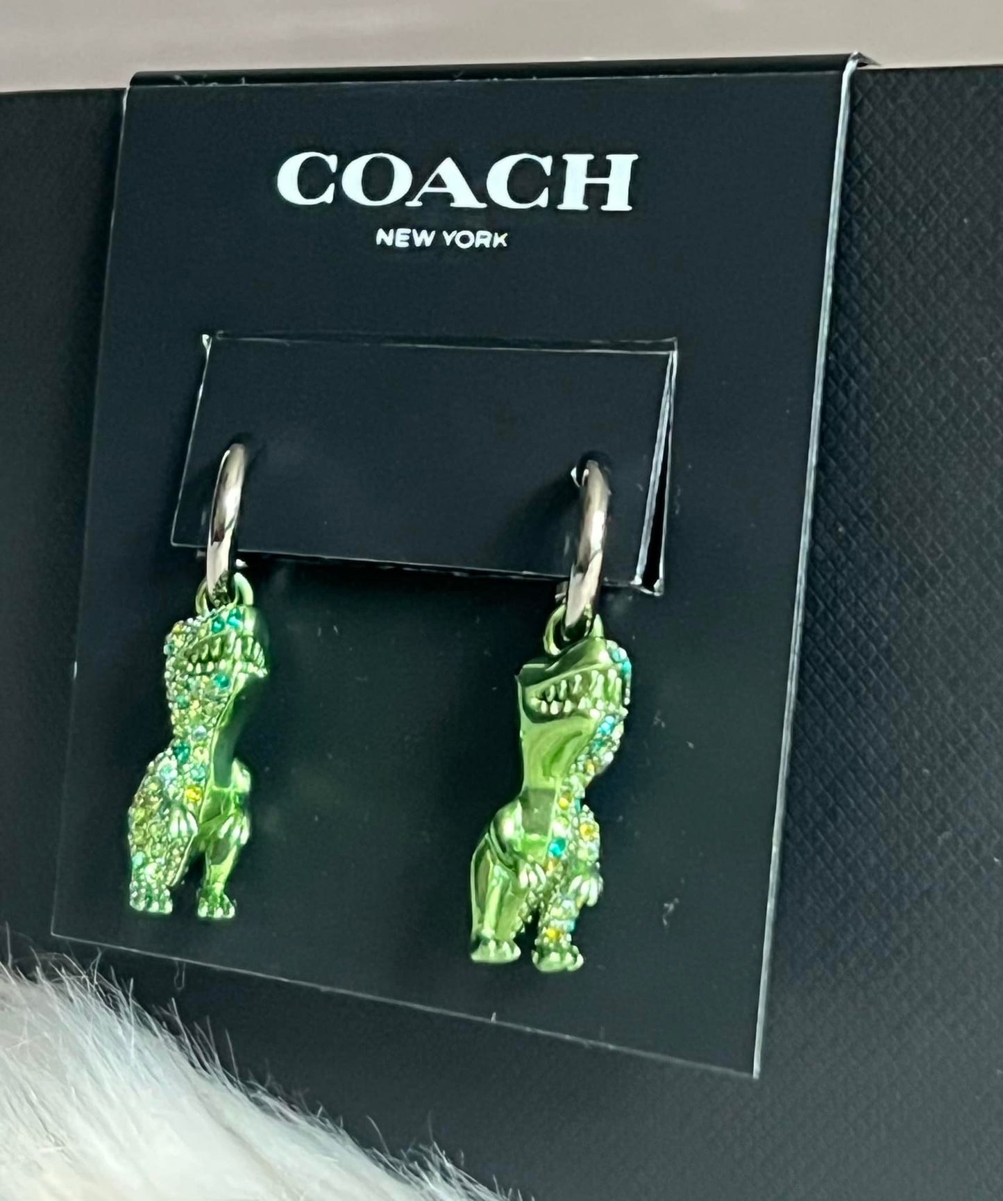 Coach Pavé Rexy Huggie Earings