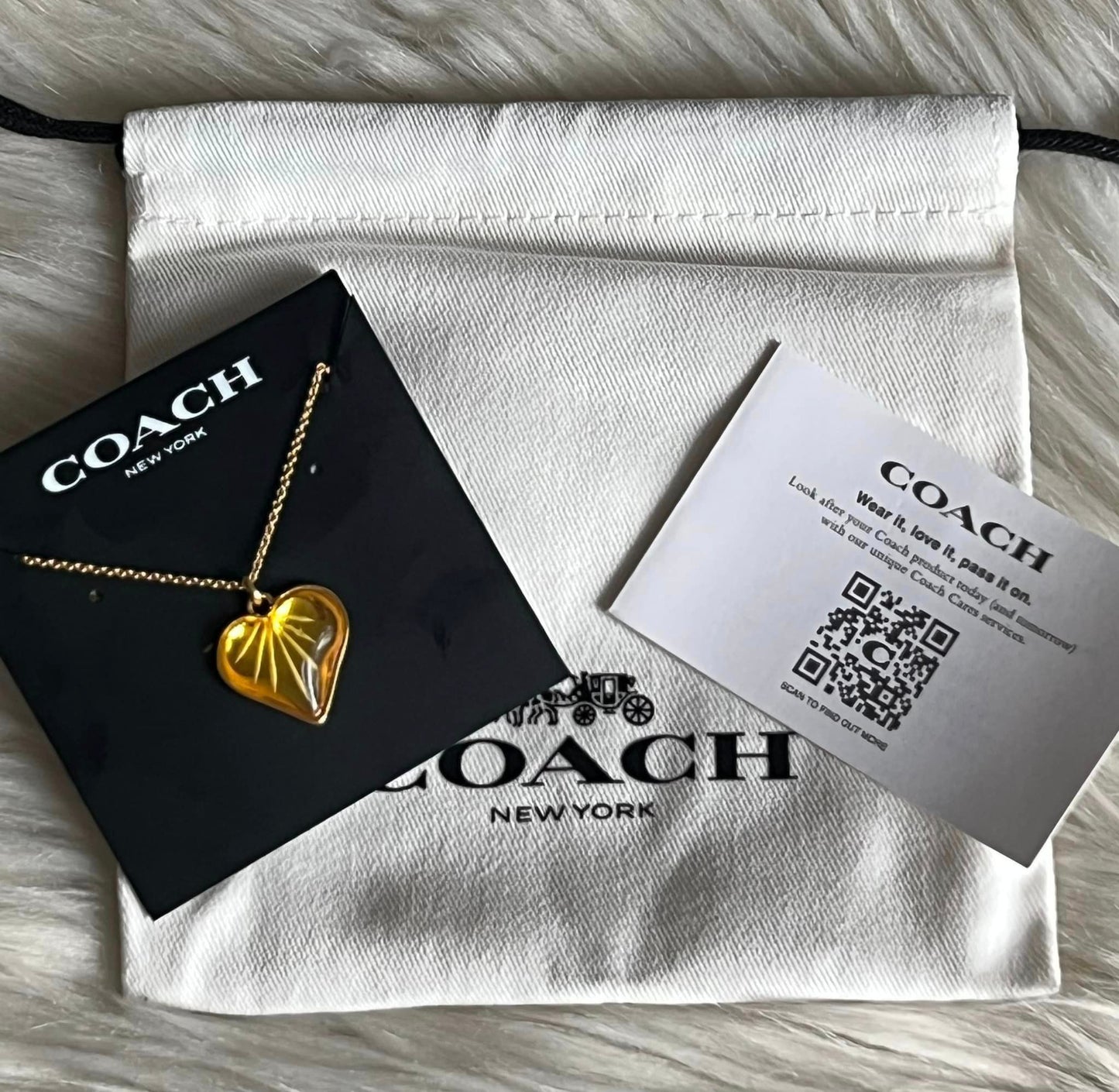 Coach Heart Chain Necklace