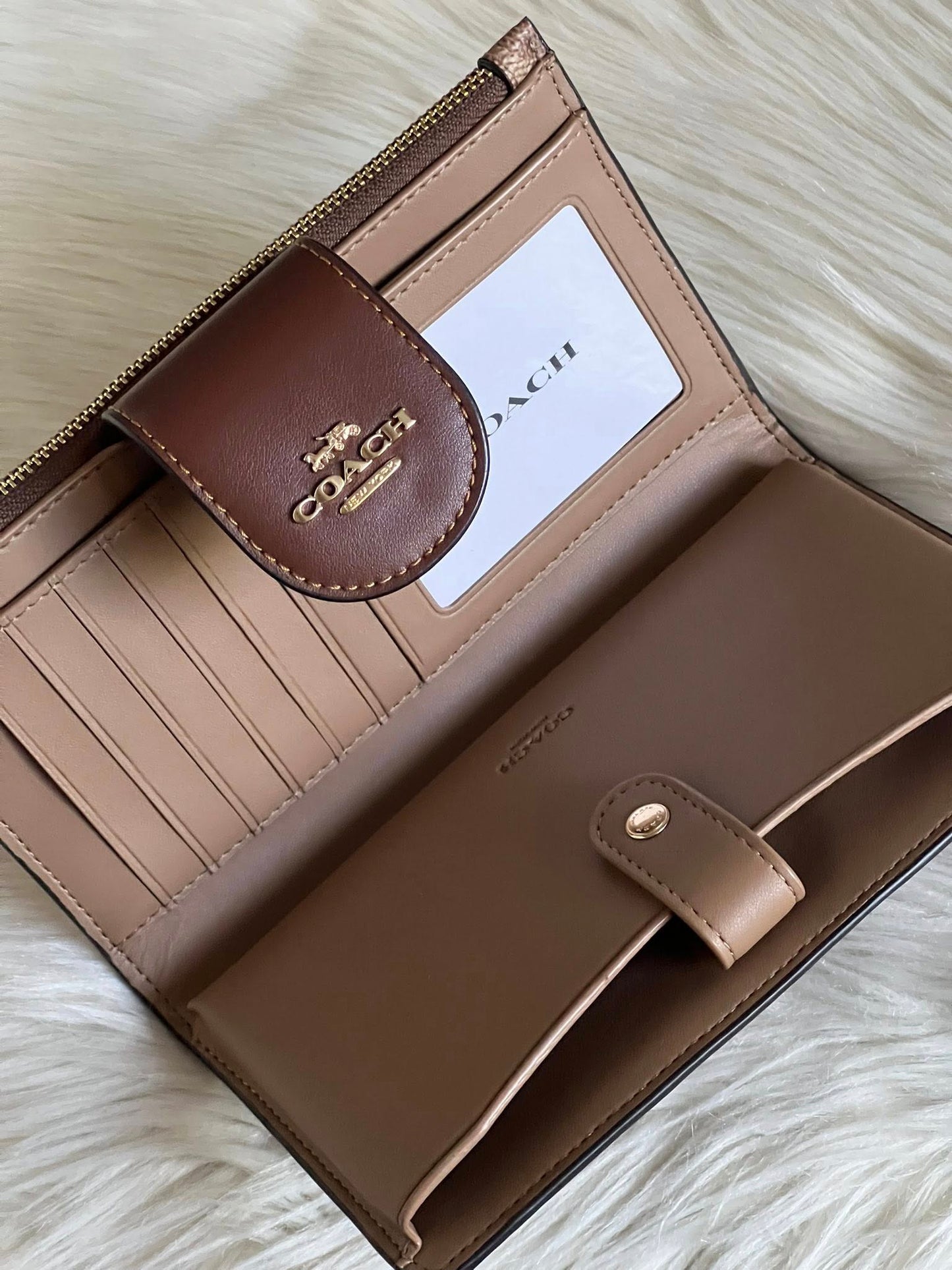 Coach Phone Wallet In Signature Canvas
