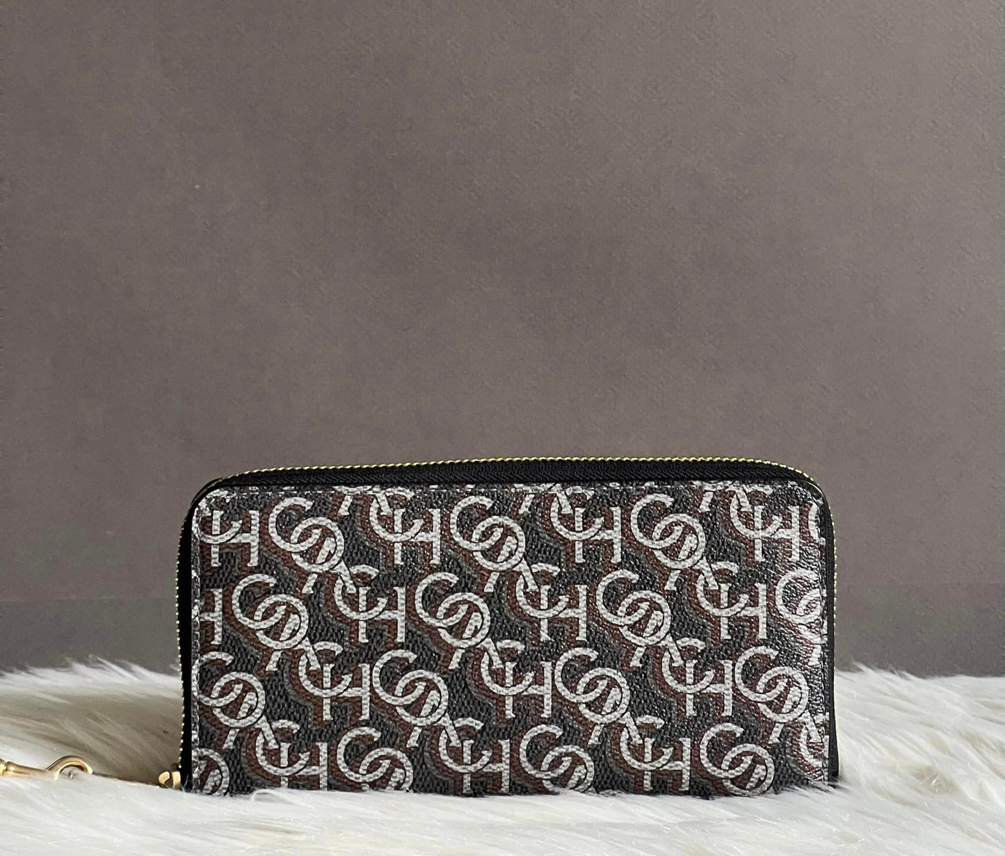 Coach Long Zip Around Wallet With Coach Monogram Print