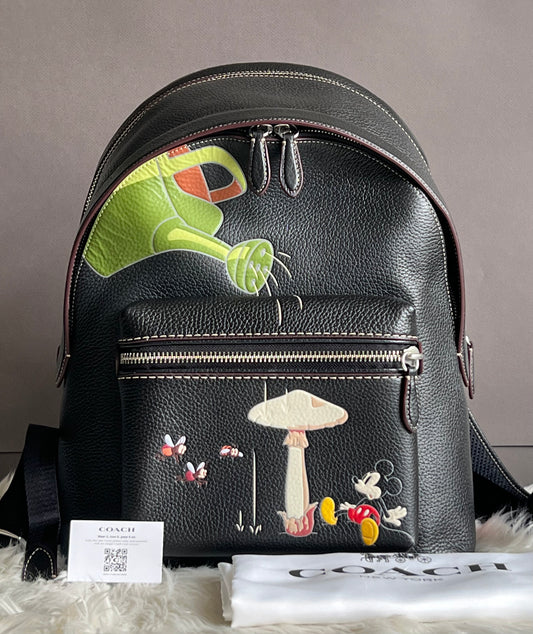 Disney X Coach Charter Backpack in Regenerative Leather