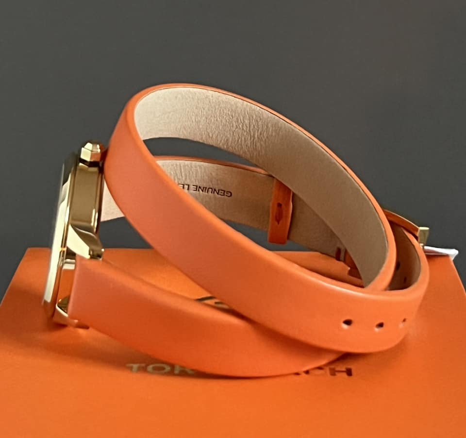 Tory Burch Women’s Collins Orange Double Wrap Watch