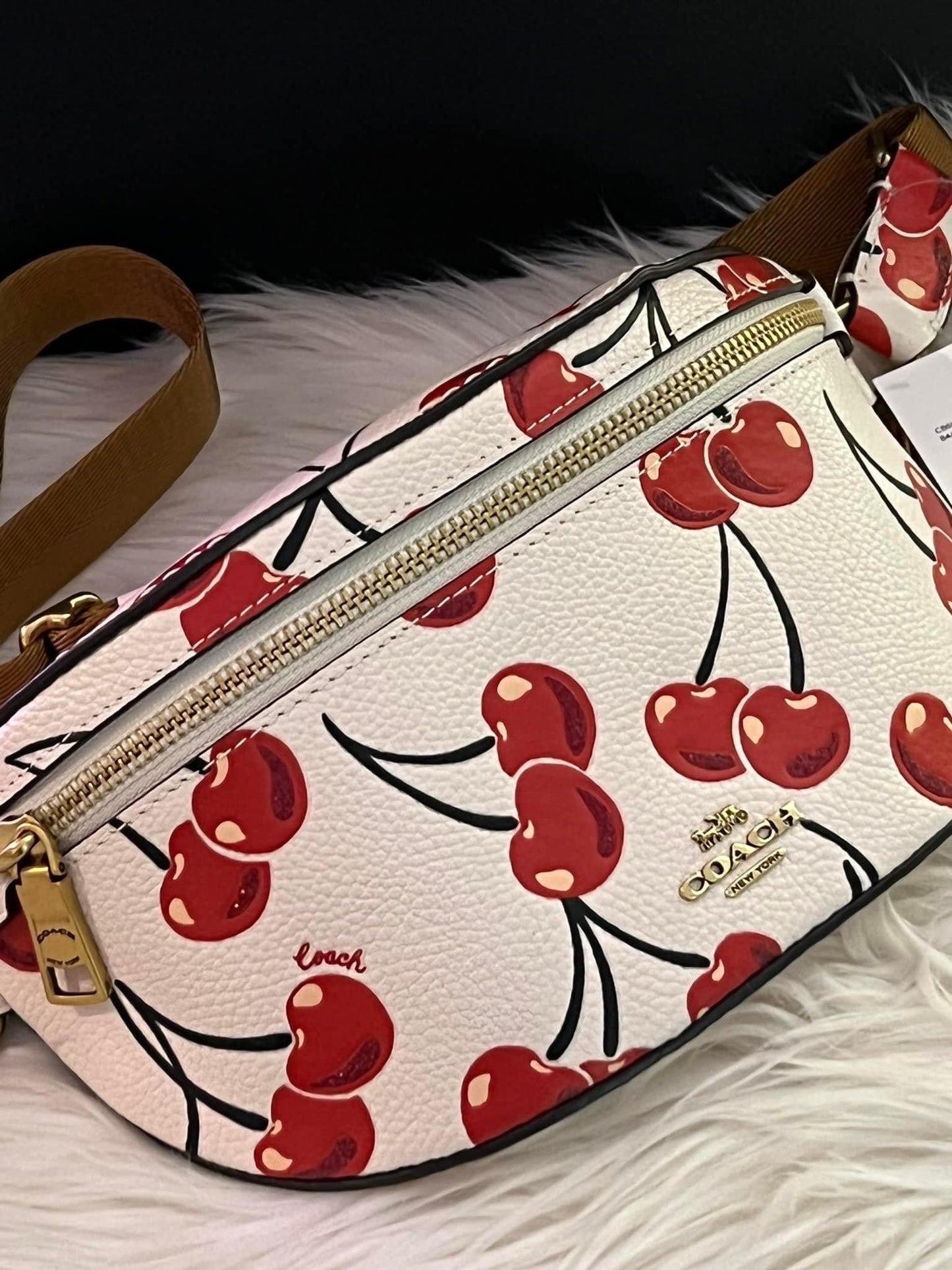 Coach Bethany Belt Bag with Cherry Print