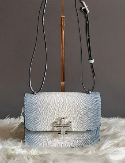 Tory Burch Eleanor Lizard Small Convertible Shoulder Bag