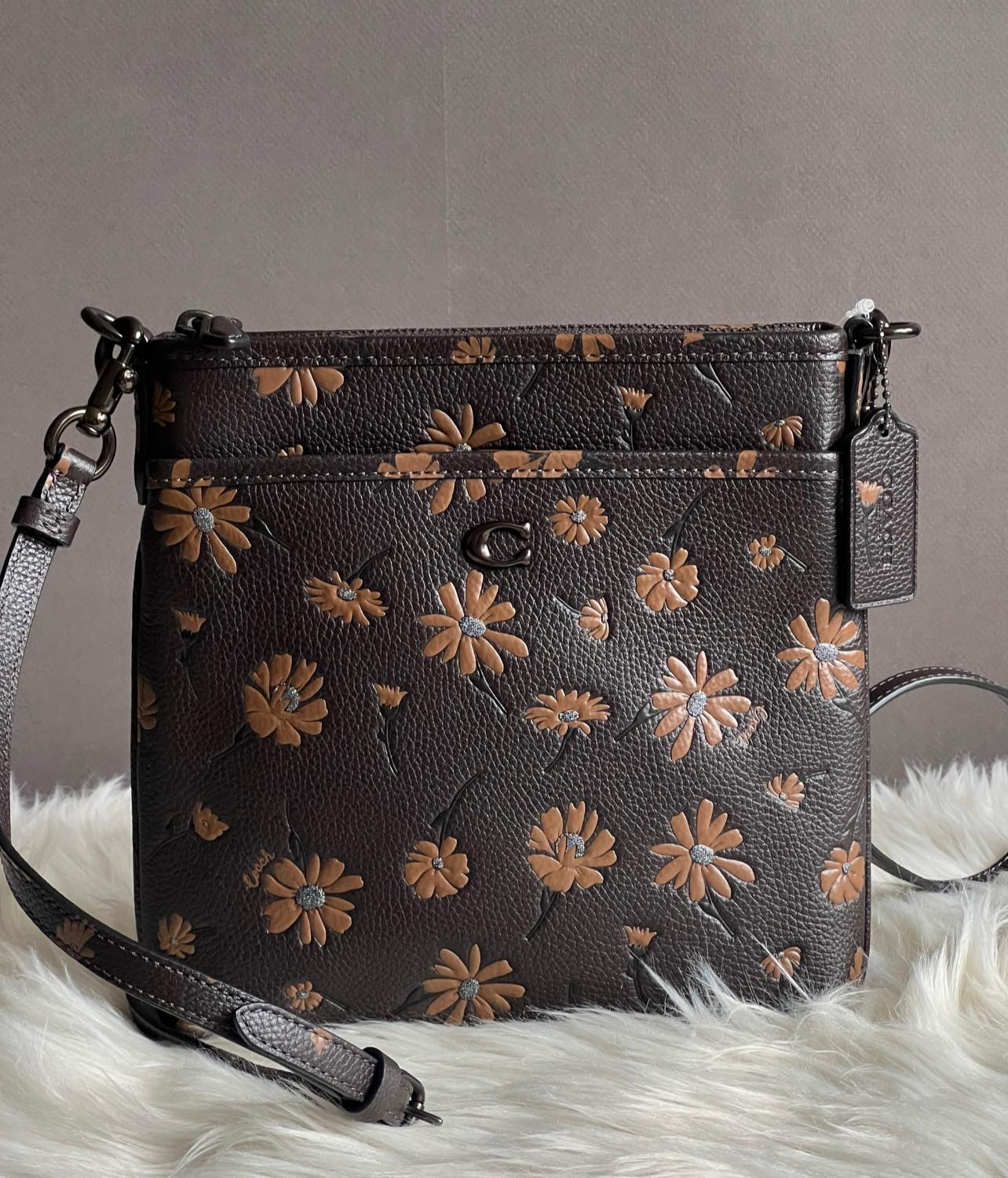 Coach Kitt Messenger Crossbody with Floral Print