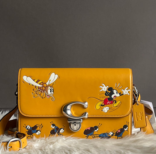 Disney X Coach Studio Shoulder Bag with Mickey Mouse and Bugs