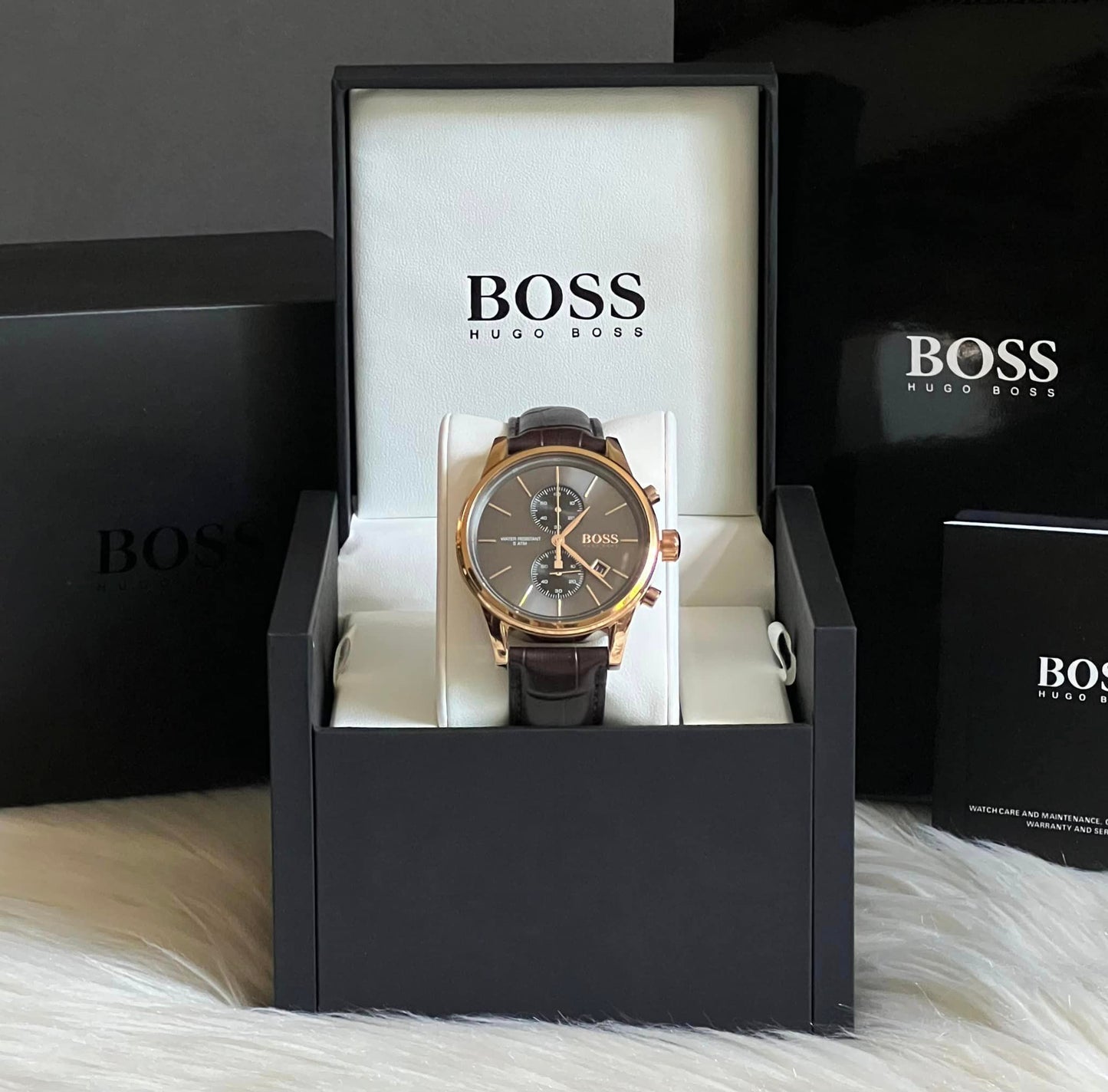 Hugo Boss Men’s Croc-Embossed Leather Watch