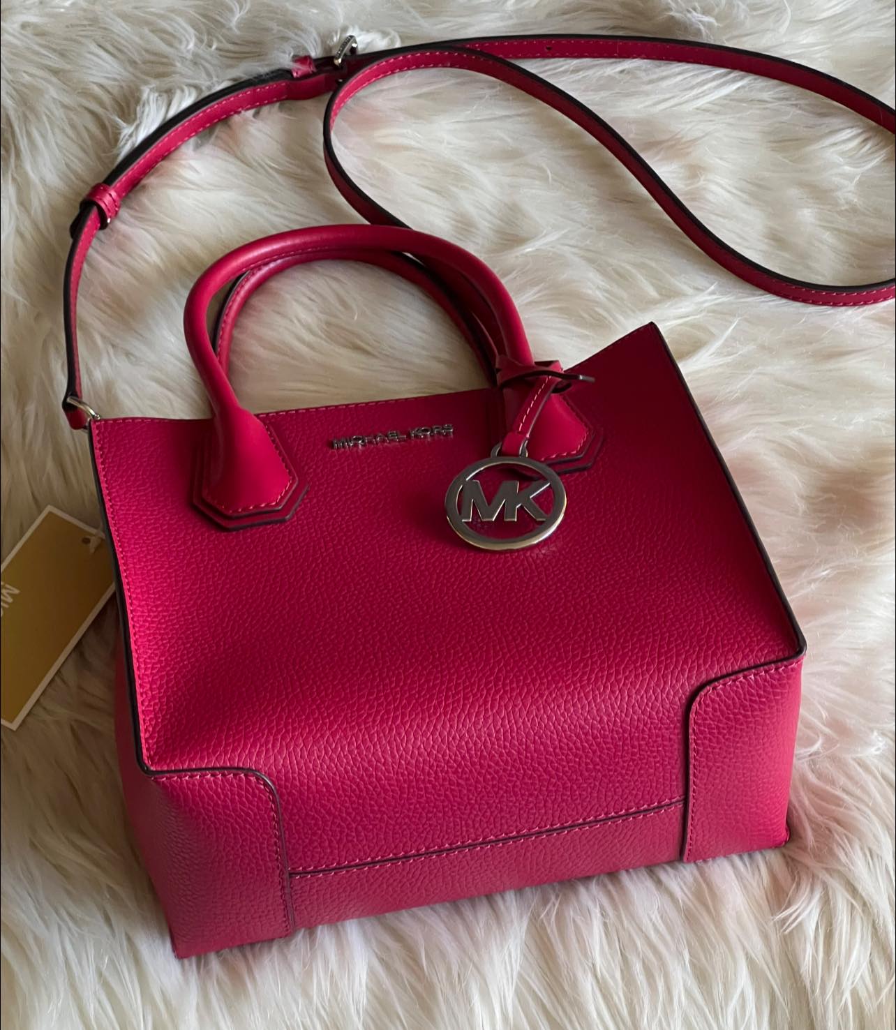 Michael Kors Mercer Medium Pebbled Leather Crossbody Bag