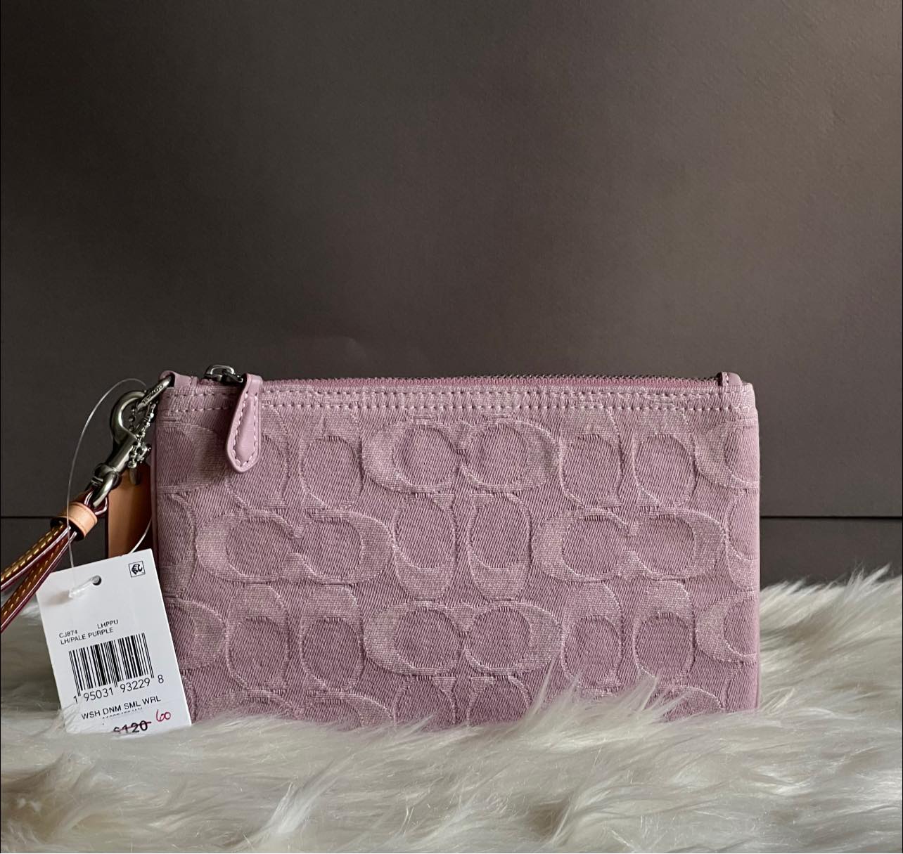 Coach Small Wristlet in Signature Denim