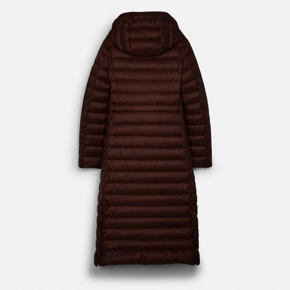 Coach Long Down Coat with Hood