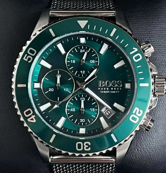 Hugo Boss Men’s Admiral Green Face Watch