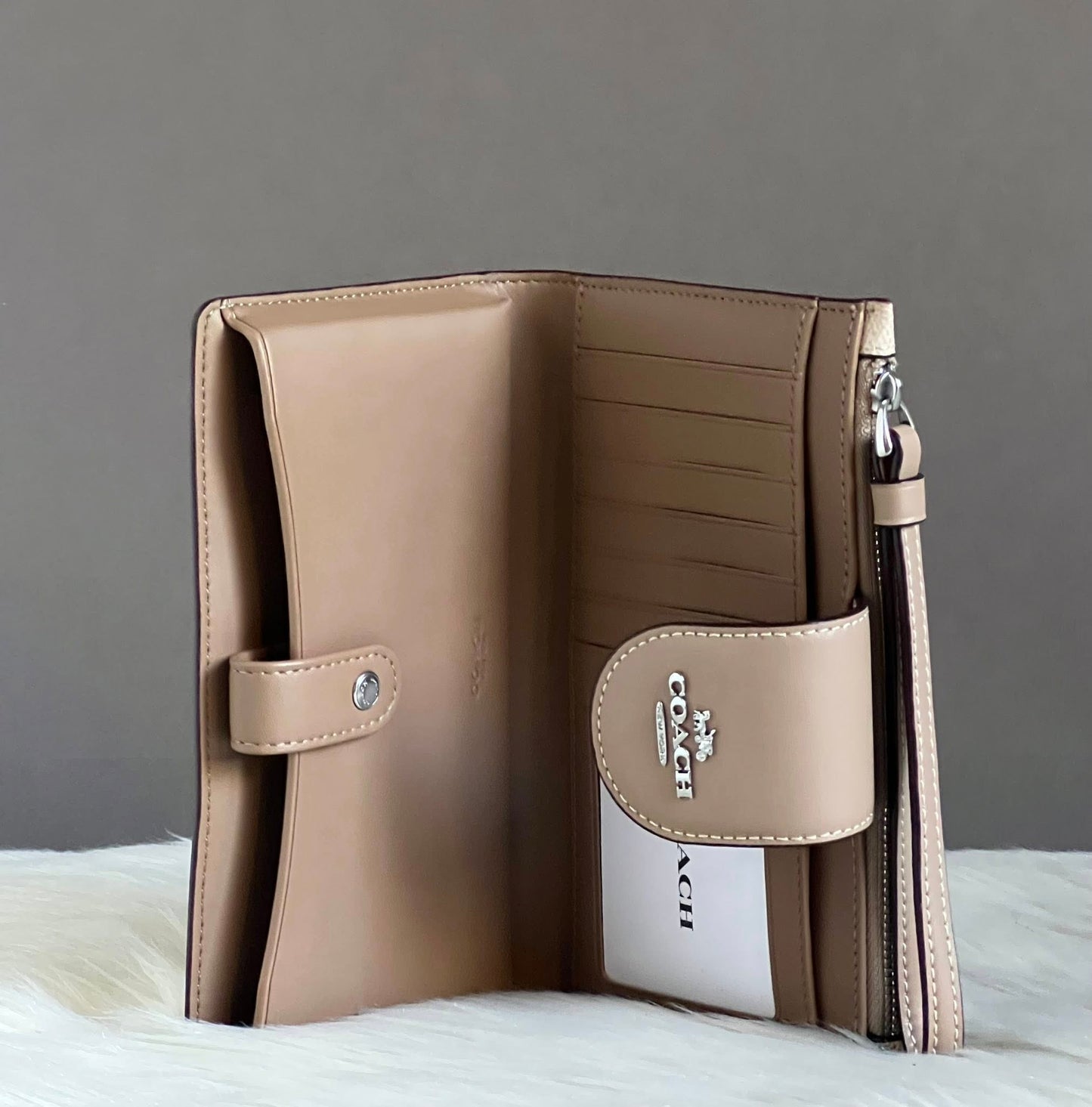 Coach Phone Wallet In Signature Canvas