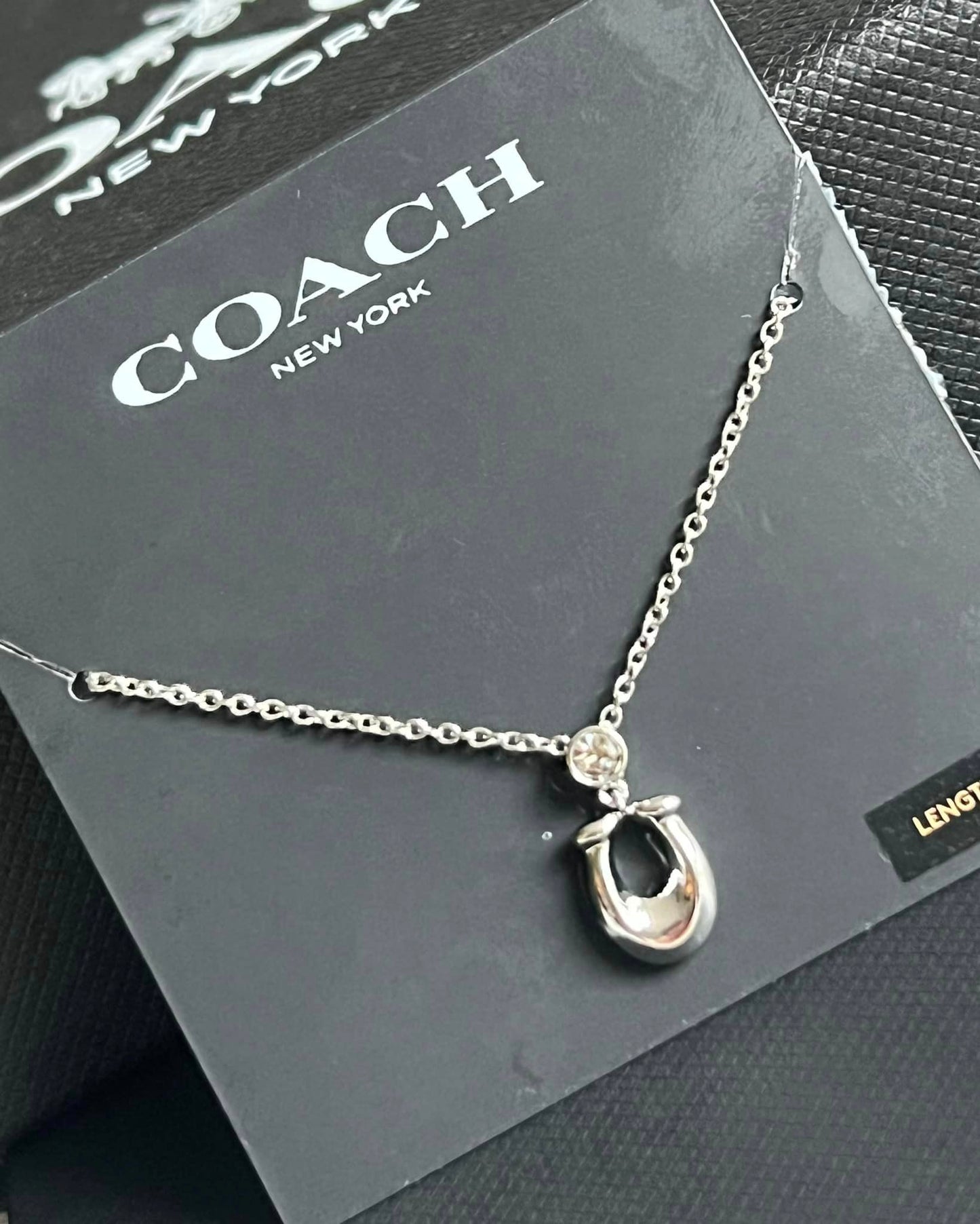 Coach Signature Enamel Necklace