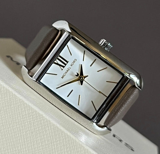 Michael Kors Women’s Three-Hand Dusk Leather Watch