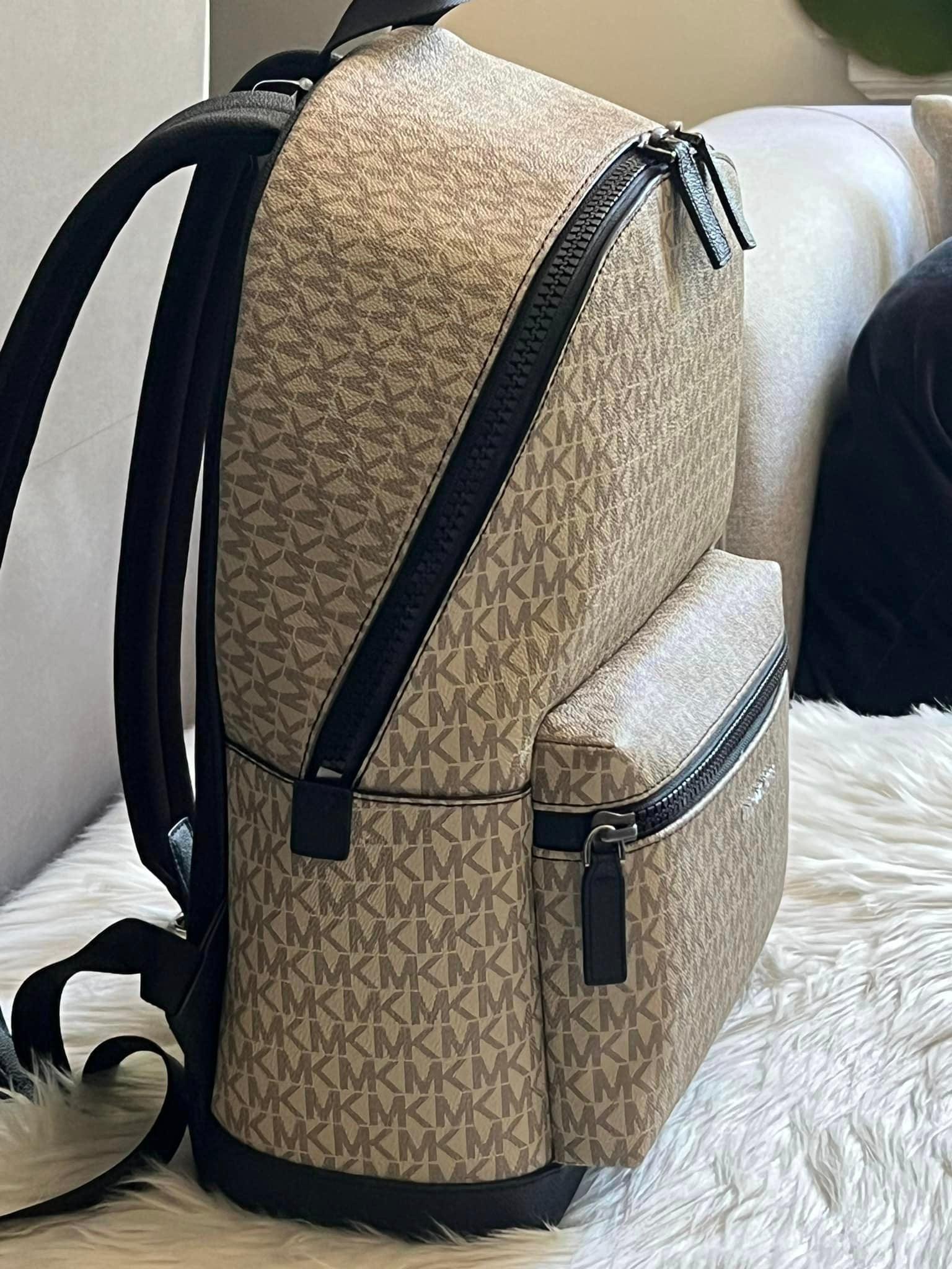 cooper two-tone logo and leather backpack Michael Kors Cooper Logo Backpack – Club de Mode