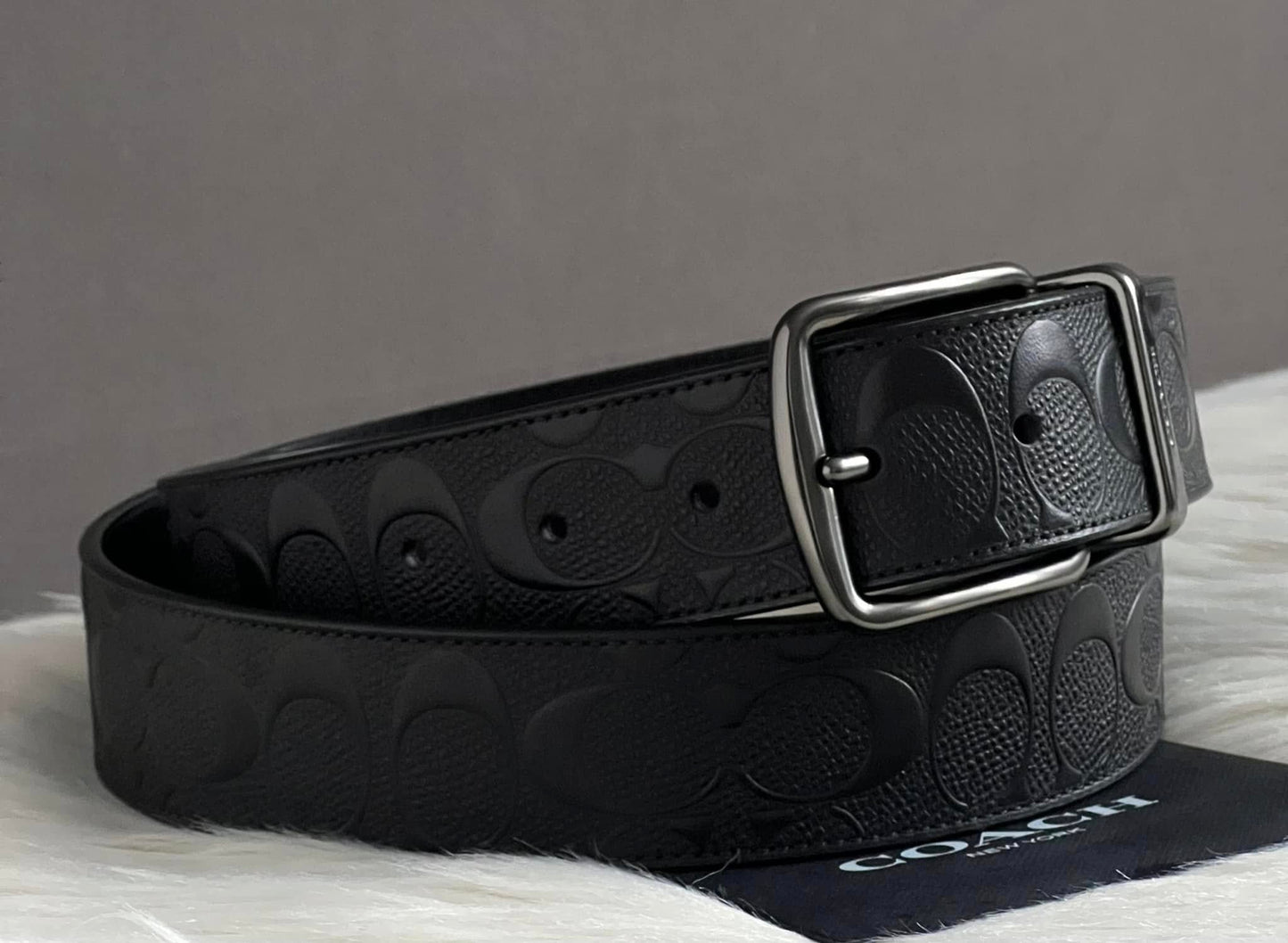 Coach Harness Buckle Cut To Size Reversible Belt