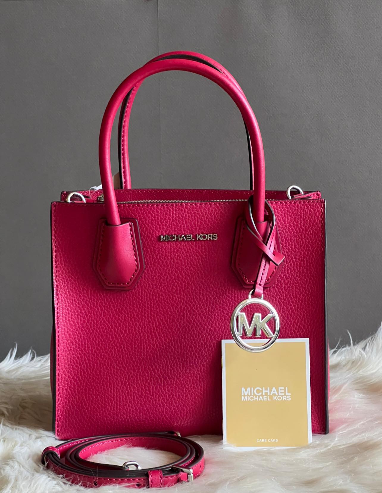 Michael Kors Mercer Medium Pebbled Leather Crossbody Bag