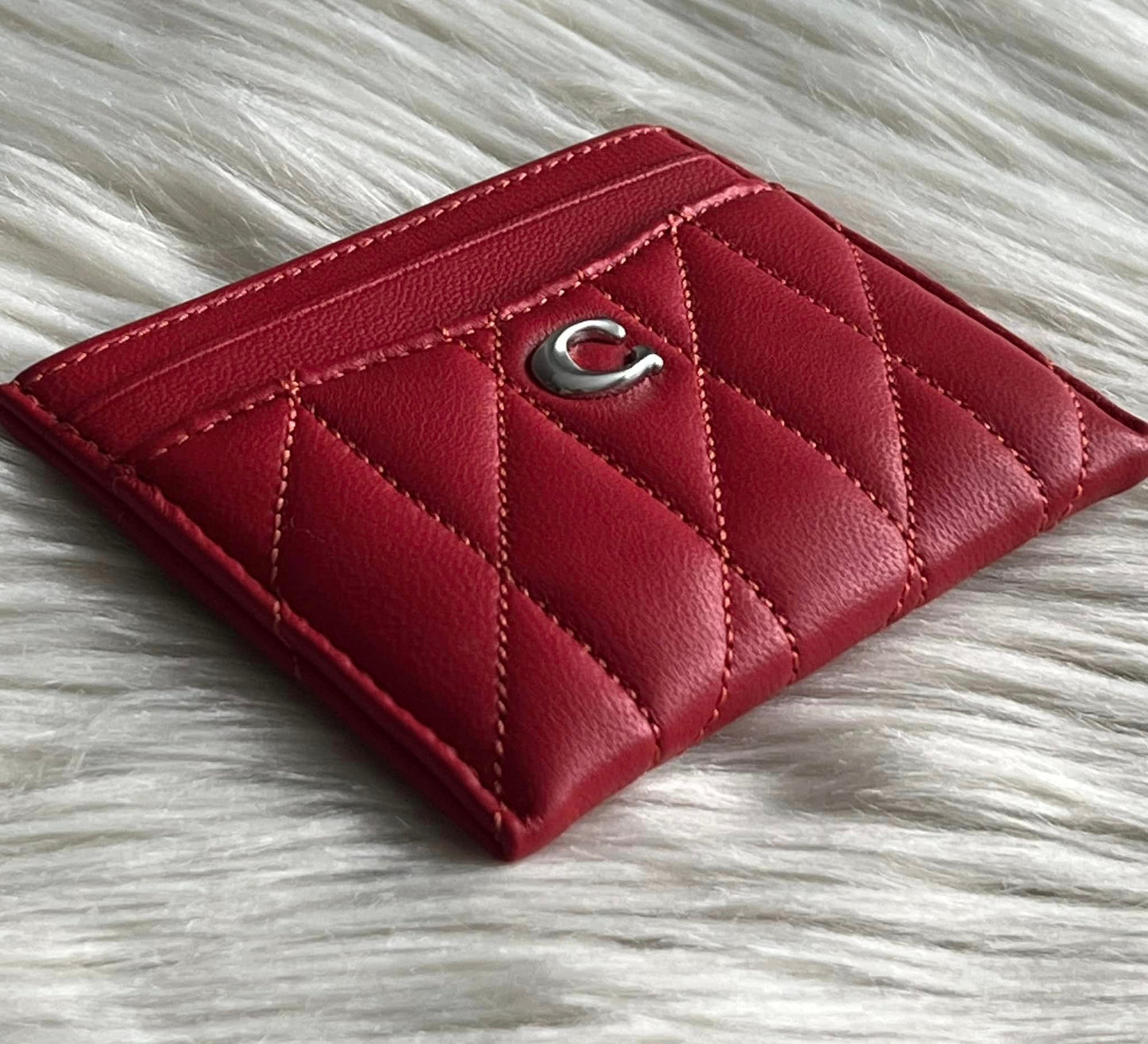 Coach Essential Card Case With Pillow Quilting