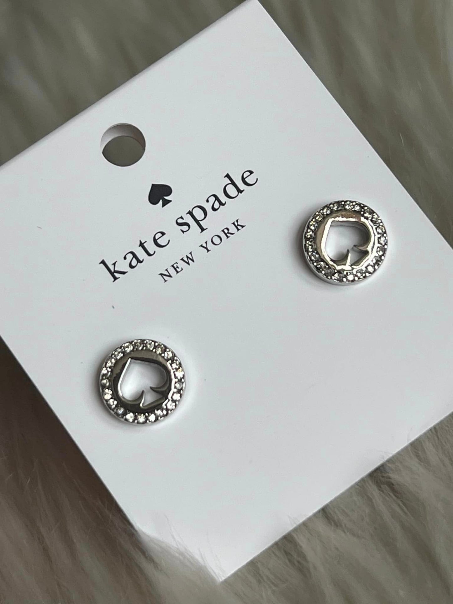 Kate Spade Spot The Spade Pave Halo Spade Studs