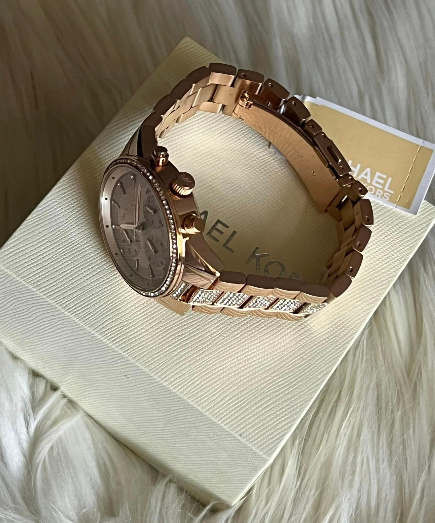 Michael Kors Women's Ritz Pavé Rose Gold-Tone Watch – Club de Mode