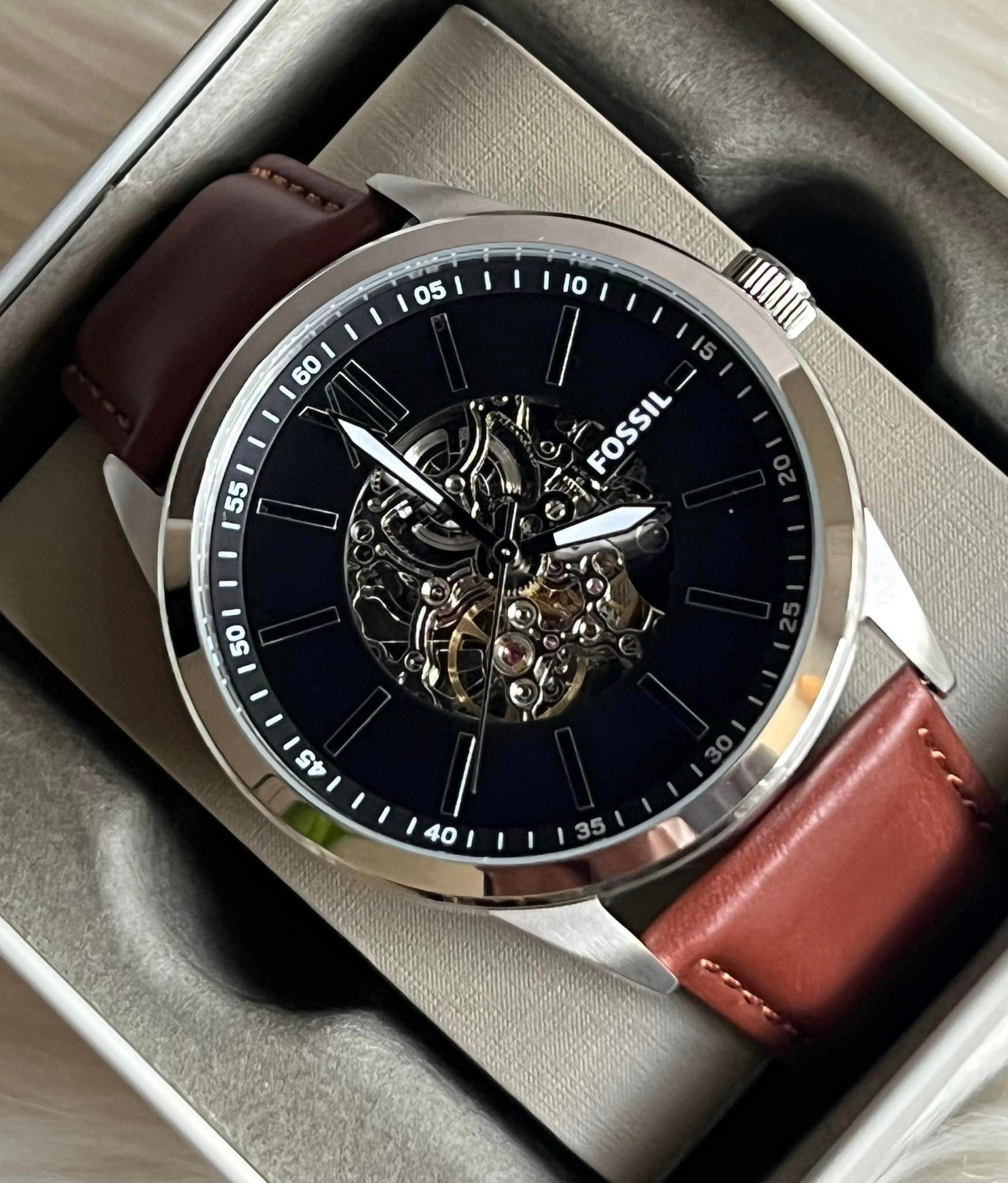 Fossil Flynn Automatic Gunmetal Watches Fossil FOSSIL Flynn Flynn