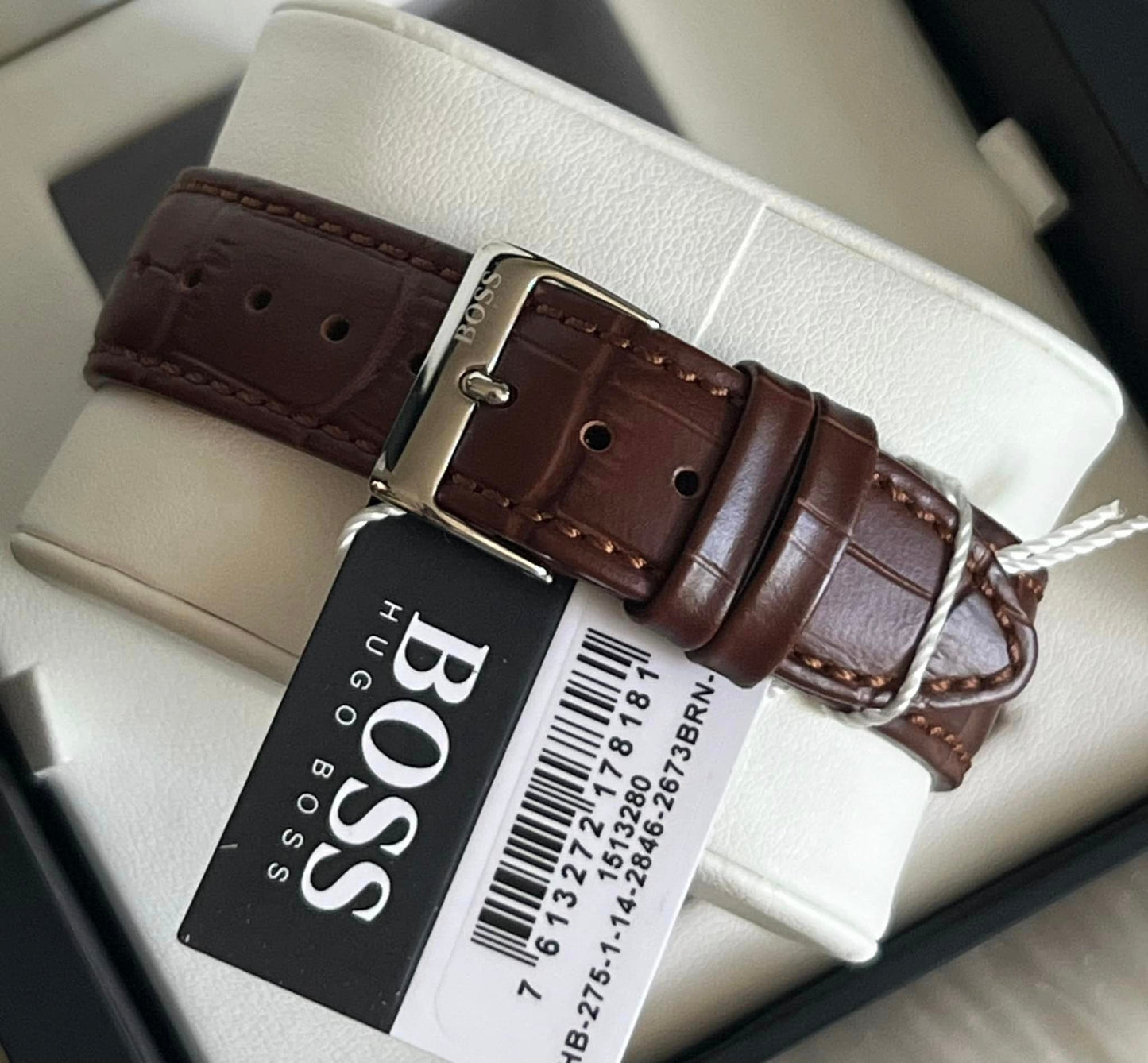 Hugo Boss Men’s Chronograph Leather Strap Quartz Watch