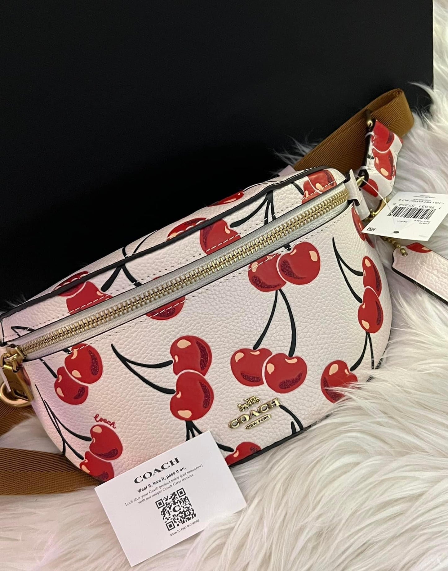 Coach Bethany Belt Bag with Cherry Print