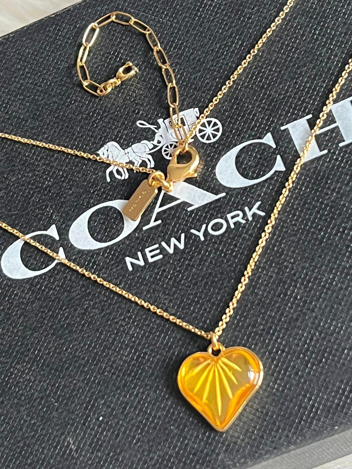 Coach Heart Chain Necklace