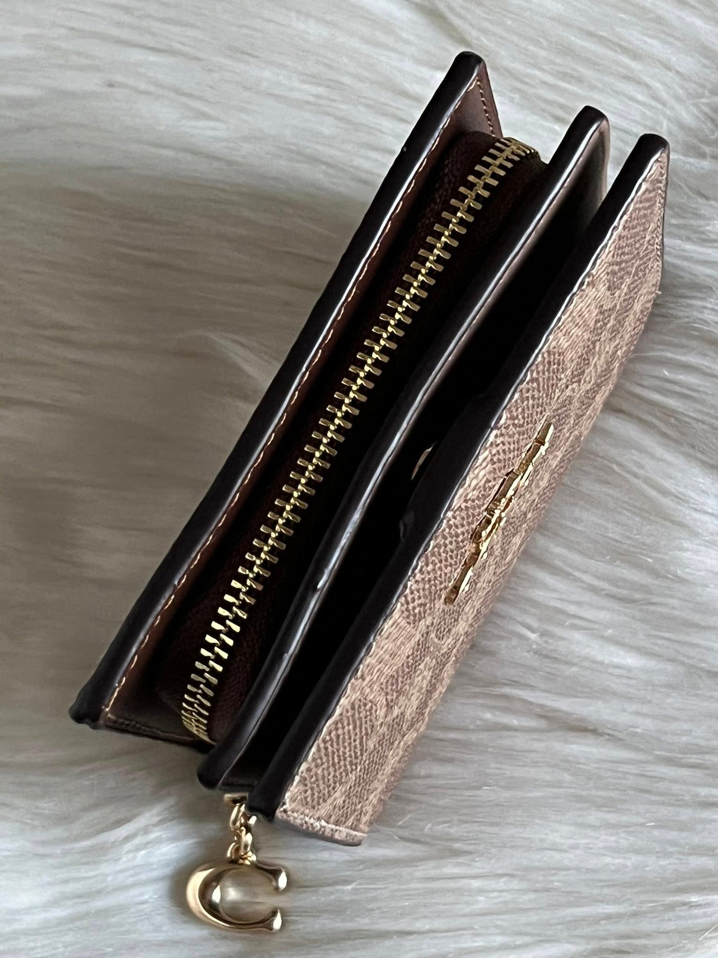 Coach Snap Wallet In Signature Canvas