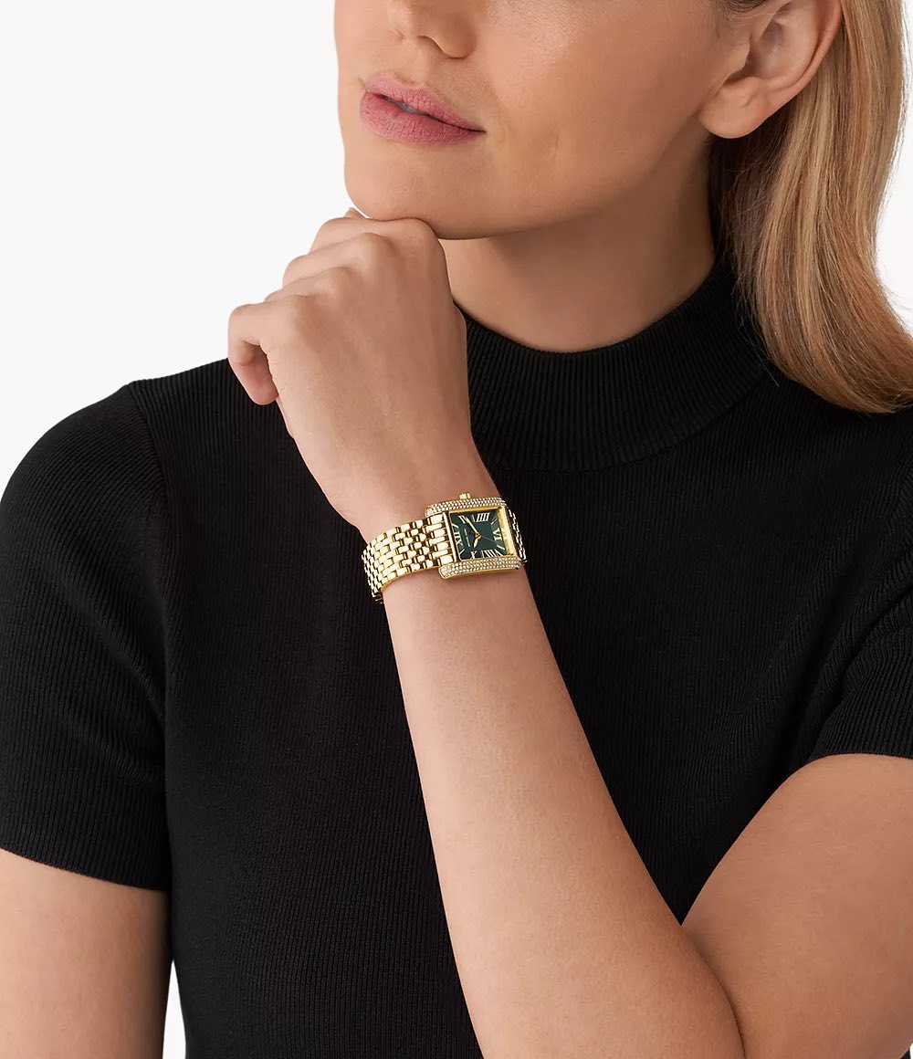 Michael Kors Women’s Emery Three-Hand Gold-Tone Stainless Steel Watch