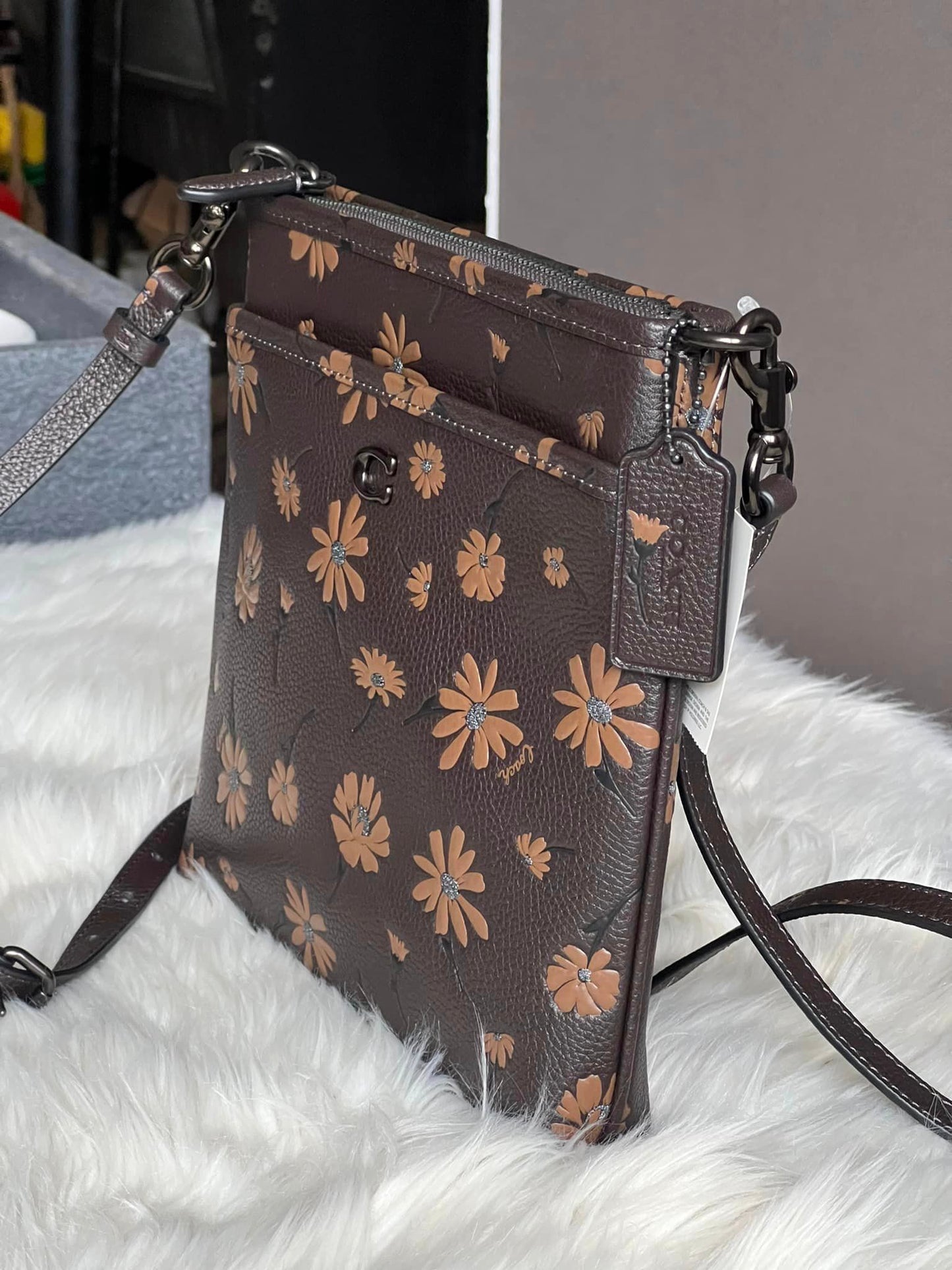 Coach Kitt Messenger Crossbody with Floral Print