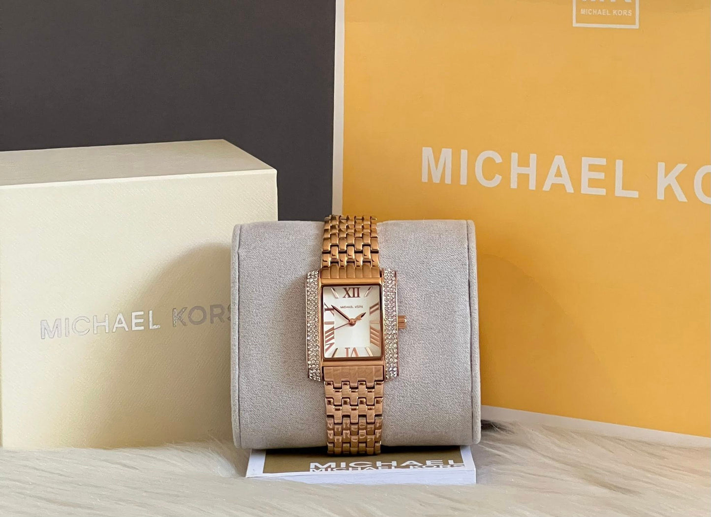 Michael Kors Women’s Emery Three-Hand Rose Gold-Tone Stainless Steel Watch