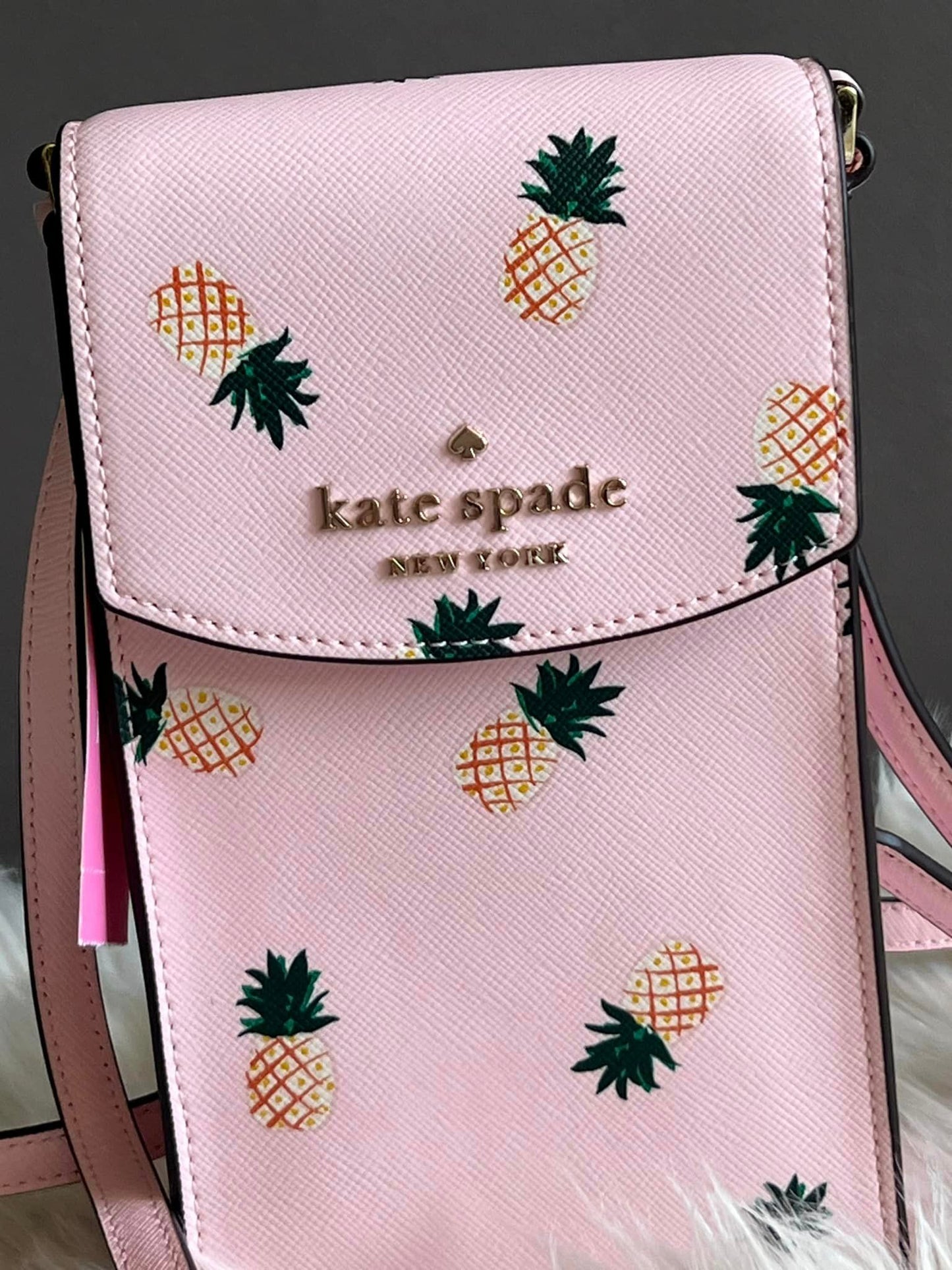 Kate Spade Staci Pineapples Print North South Crossbody