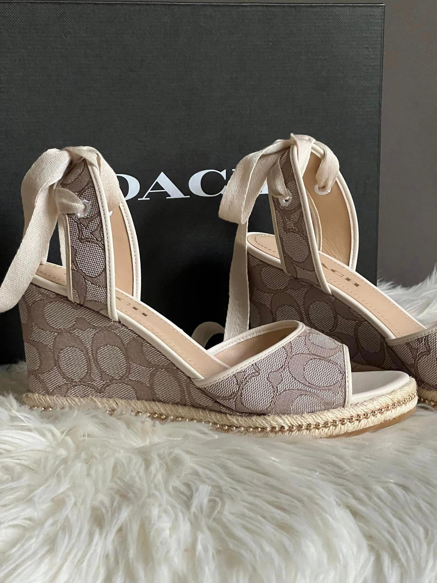 Coach Page Wedge in Recycled Signature Jacquard Club de Mode