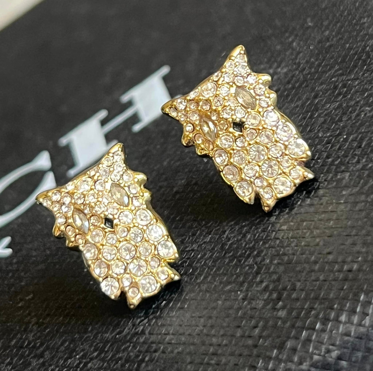 Coach Pavé Owl Stud Earrings