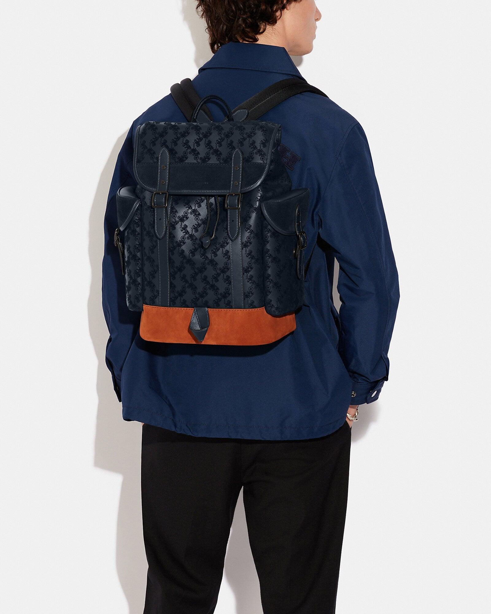 coach horse and carriage imprenited on backpack Coach Hitch Backpack with Horse and Carriage – Club de Mode