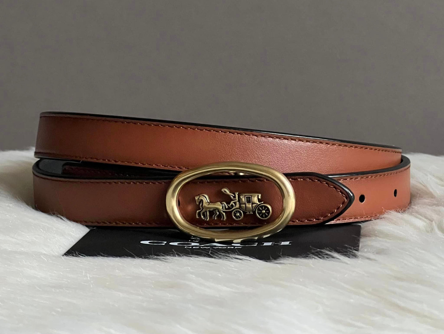 Coach Horse and Carriage Buckle Reversible Belt