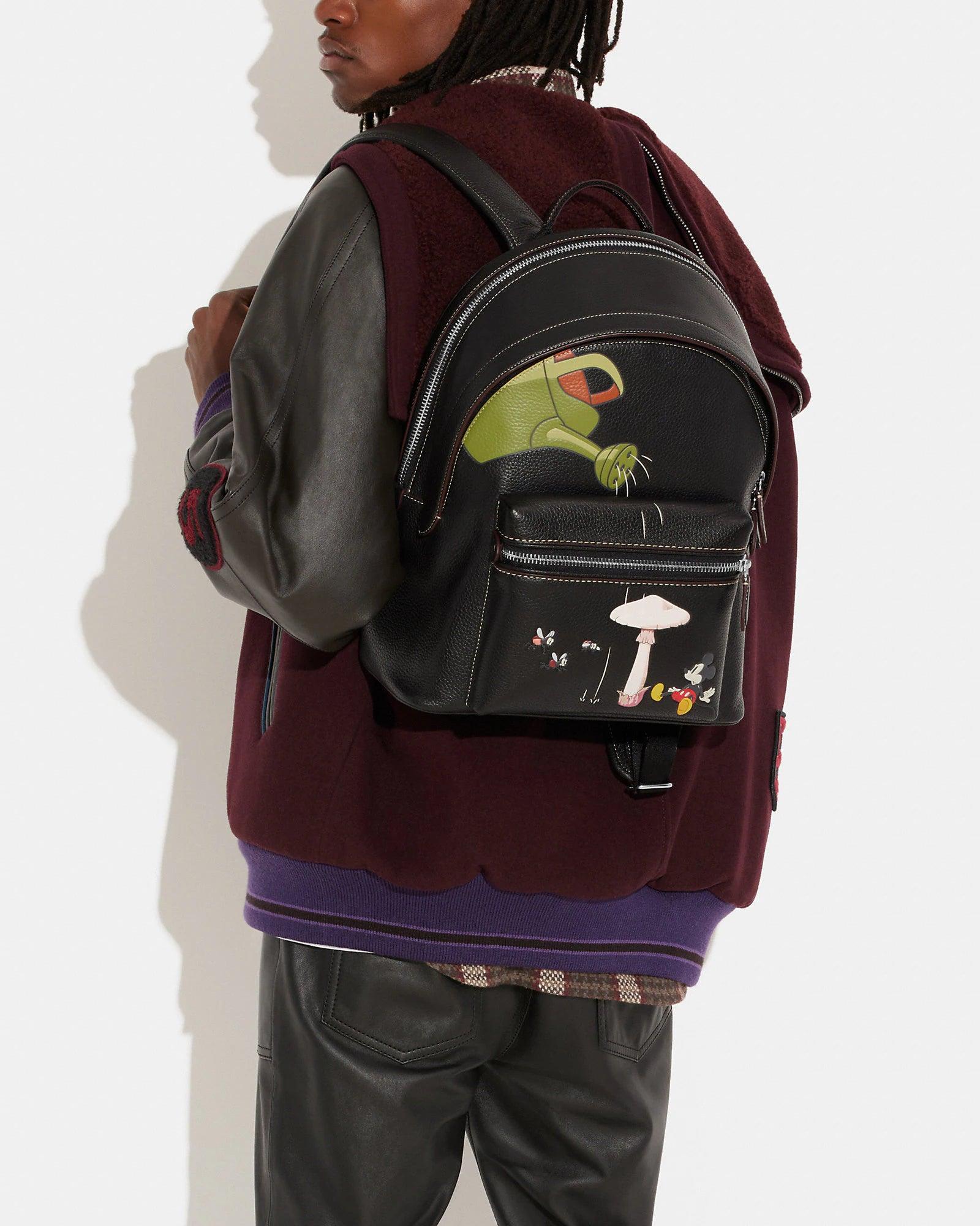 coach disney backpack black Disney X Coach Charter Backpack in Regenerative Leather – Club de Mode