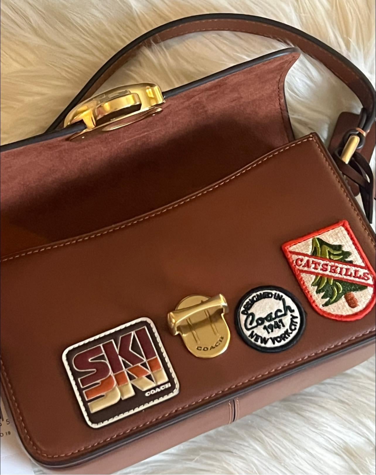 Coach Studio Shoulder Bag 19 with Patches