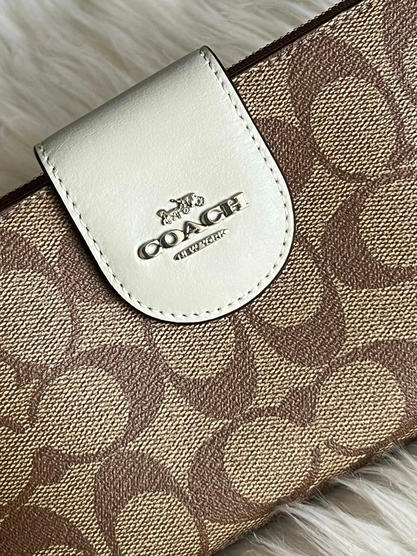 Coach Phone Wallet In Colorblock Signature Canvas