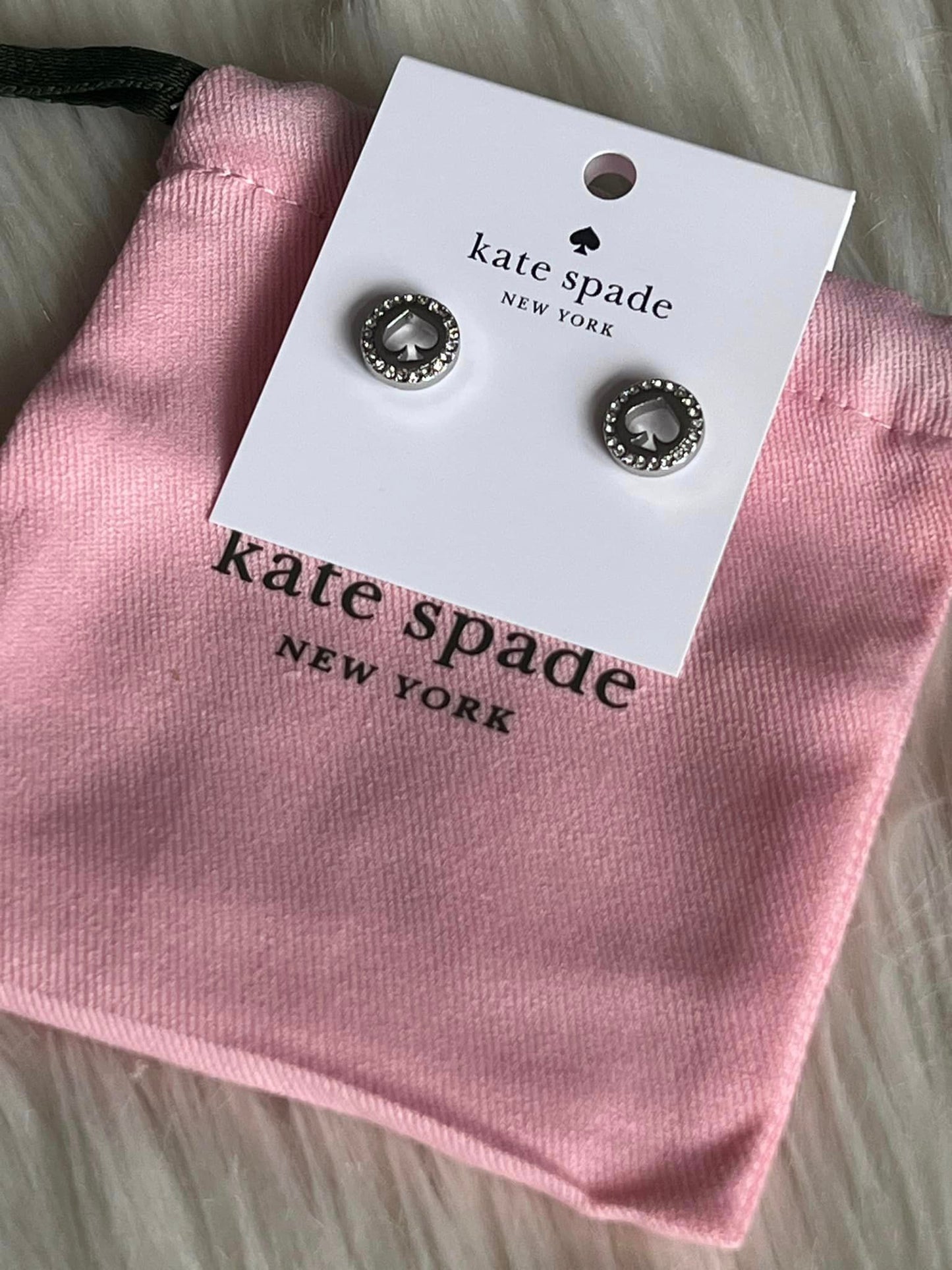 Kate Spade Spot The Spade Pave Halo Spade Studs