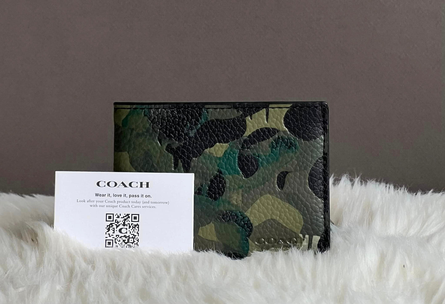 Coach Men’s Slim Billfold Wallet With Camo Print