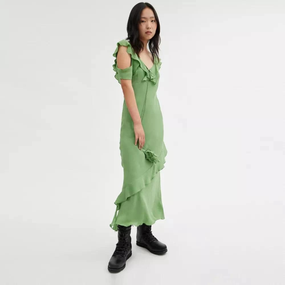 Coach V Neck Bias Dress