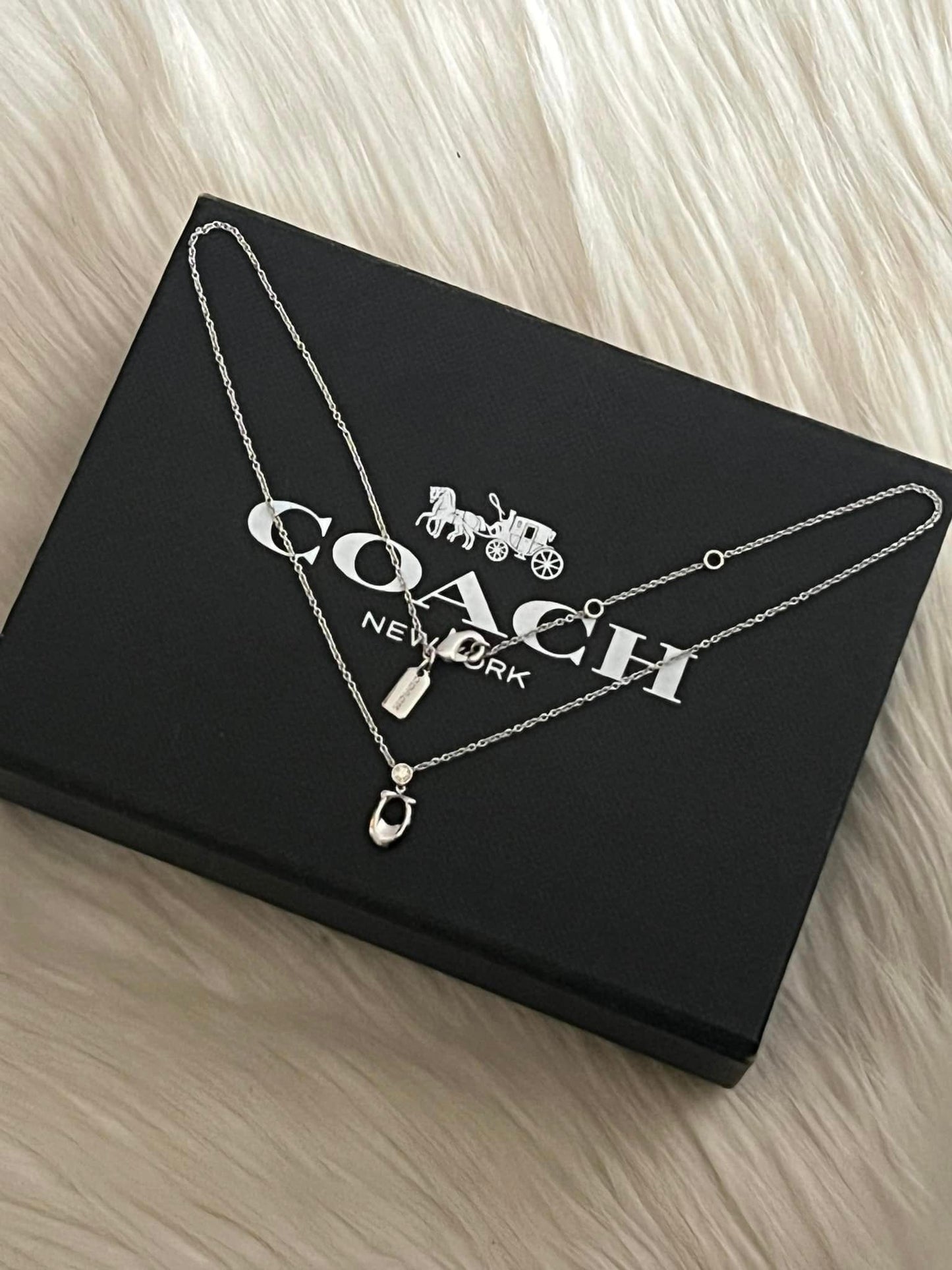 Coach Signature Enamel Necklace