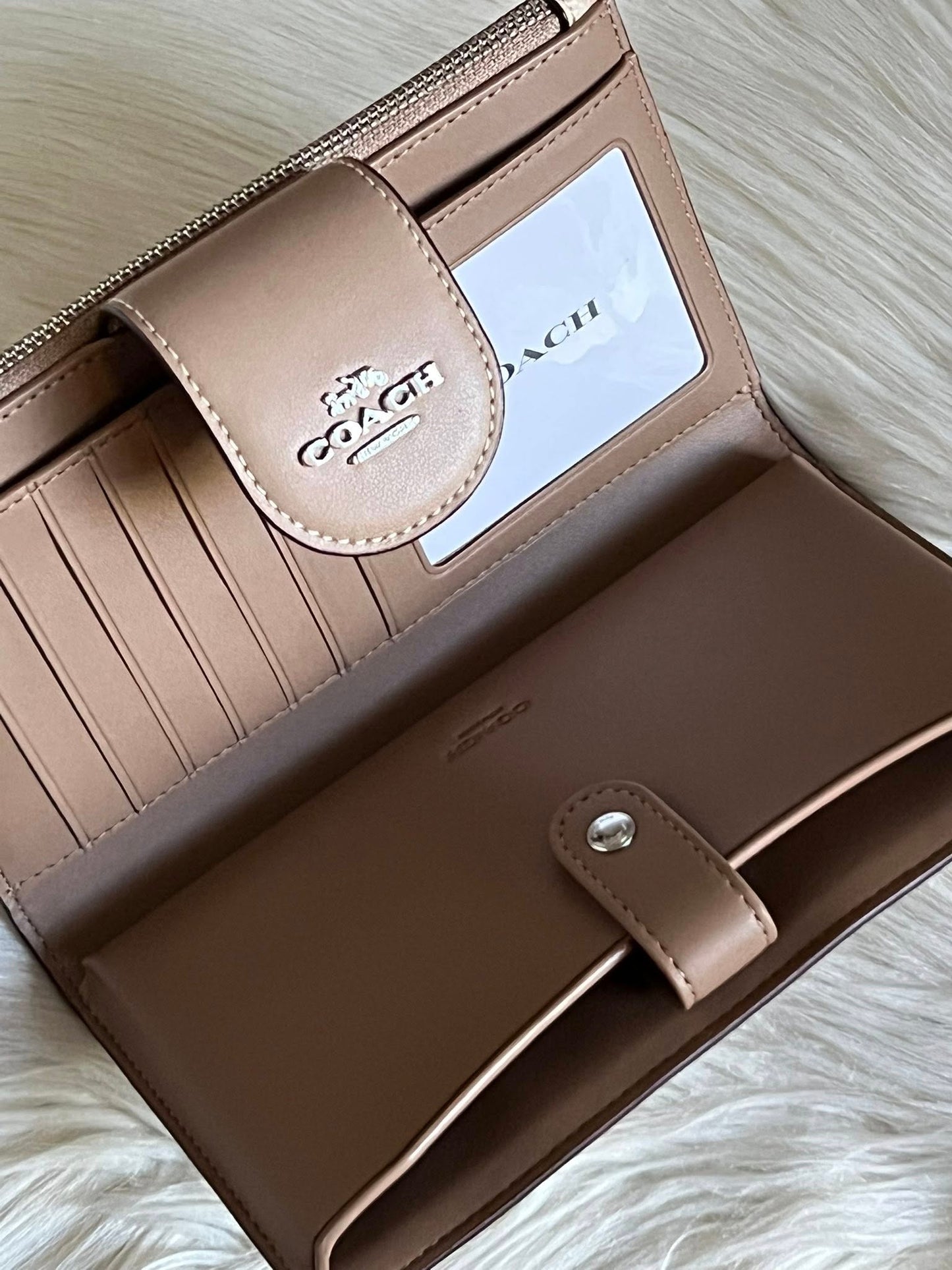 Coach Phone Wallet In Signature Canvas