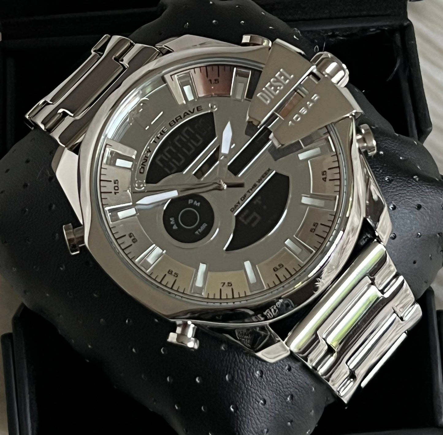 Diesel Men’s Mega Chief Ana-Digi Stainless Steel Watch