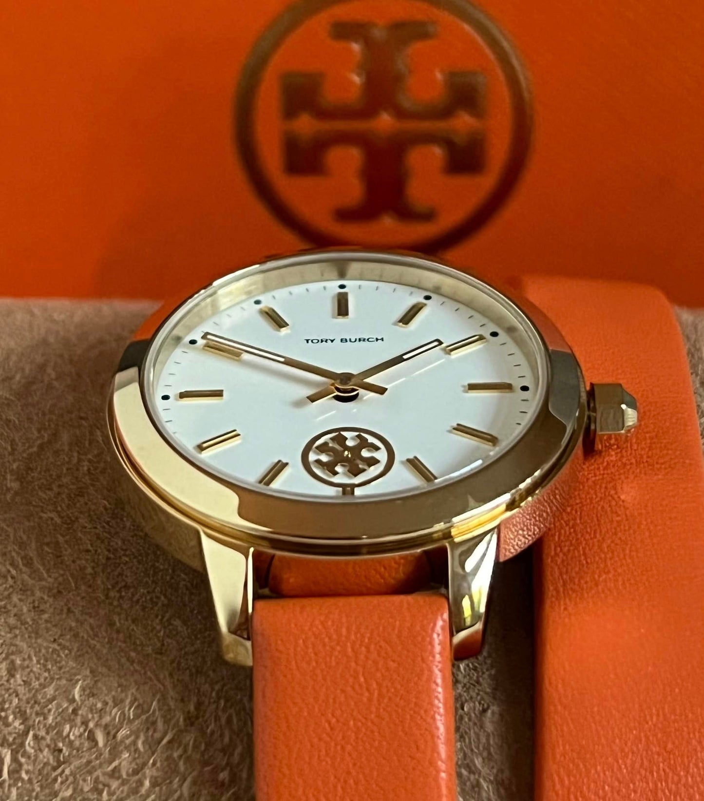 Tory Burch Women’s Collins Orange Double Wrap Watch